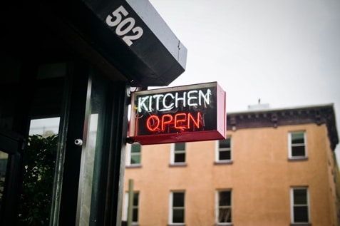 Kitchen open signage